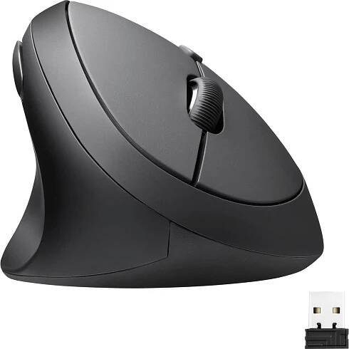 Perixx PERIMICE-719 L ergonomická myš, přenos bezdrátový, 800 dpi, 1200 dpi, 1600 dpi, černá
