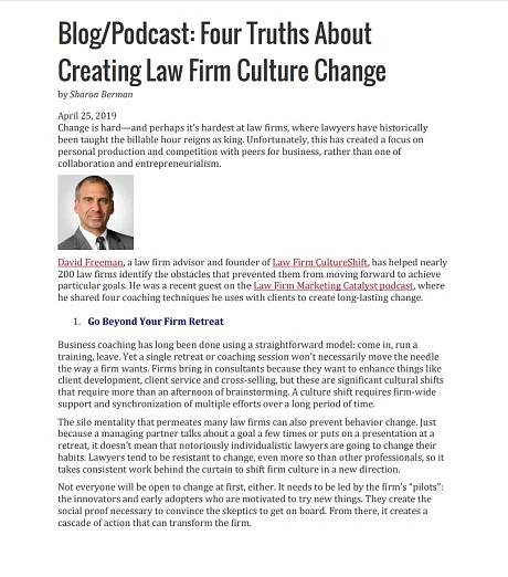 Articles - David Freeman Consulting Group