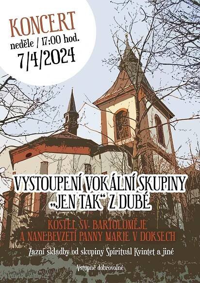 Koncert vokální skupiny „Jen tak“ z Dubé