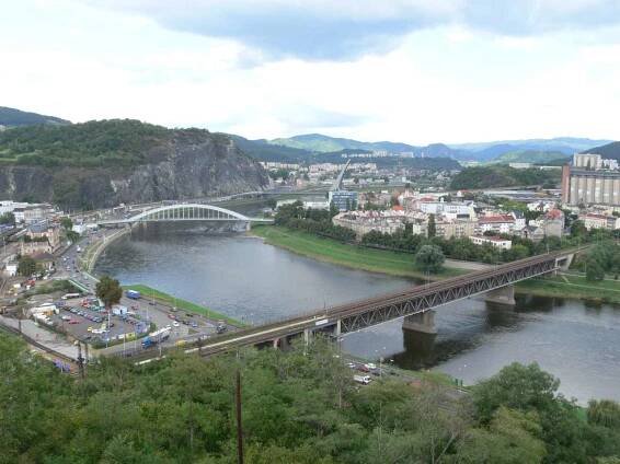 Výhled z Větruše na Ústí nad Labem