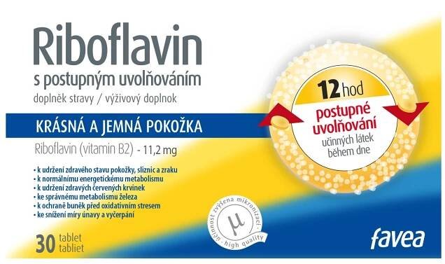 Favea Riboflavin s postupným uvolňováním 30tbl