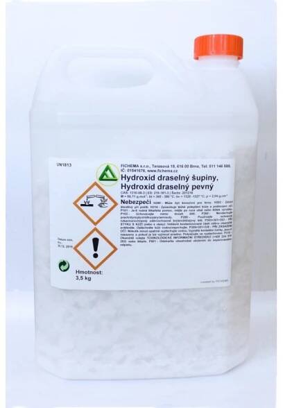 Hydroxid draselný 90%, šupiny 3,5 kg