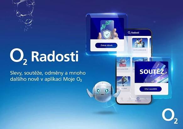 O2 Radosti aplikace výhody slevy bonusy benefity ukázka