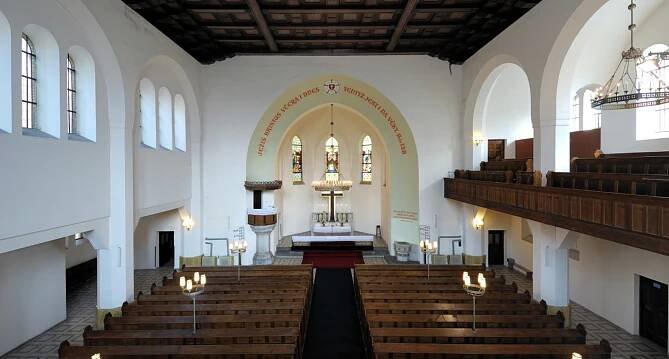 Evangelický kristův kostel - interiér