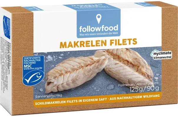Followfood Filety makrely ve vlastní šťávě 125g MCS