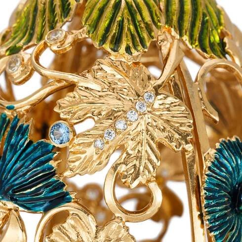 Originální klenot na téma Léto se zlatou uncovou mincí Gustav Fabergé proof | Česká mincovna
