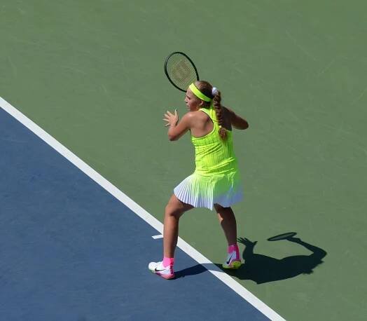 Jelena Ostapenko (*97 / LAT) - forehand in the match - 1 of 6 - 2016 US.Open - New York