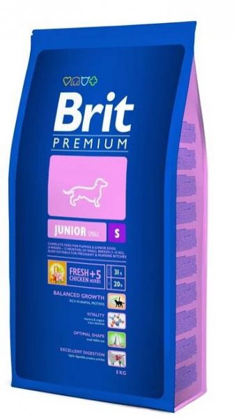 Brit Premium Dog Junior S 3 kg od 298 Kč
