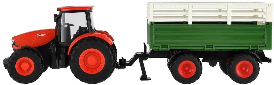Teddies Traktor Zetor RC s vlekem plast 42cm