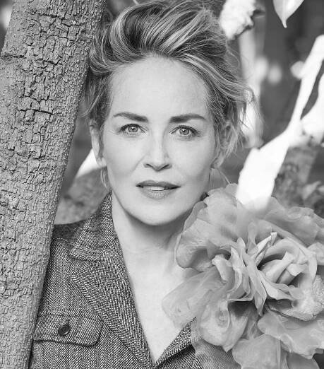 A portrait of Sharon Stone from the new book "The Beauty of Living Twice."