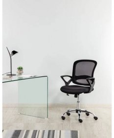Černá kancelářská židle Kave Home Lambert