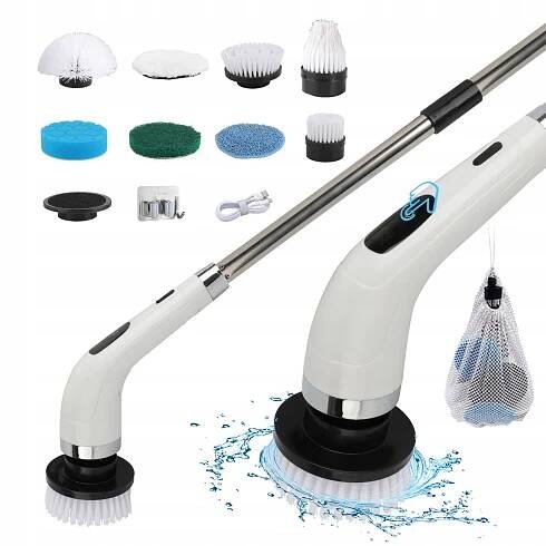 9V1 BEZDRÁTOVÝ ELEKTRICKÝ ROTAČNÍ ČISTICÍ KARTÁČ MOP LCD 2 rychlostní stupeň