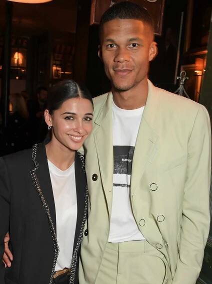 Naomi Scott and Jordan Spence attend the European Gala after party for "Aladdin" on May 9, 2019 in London, England.