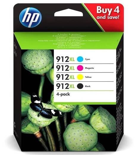 Inkoustová náplň HP 912XL, 825 stran - CMYK