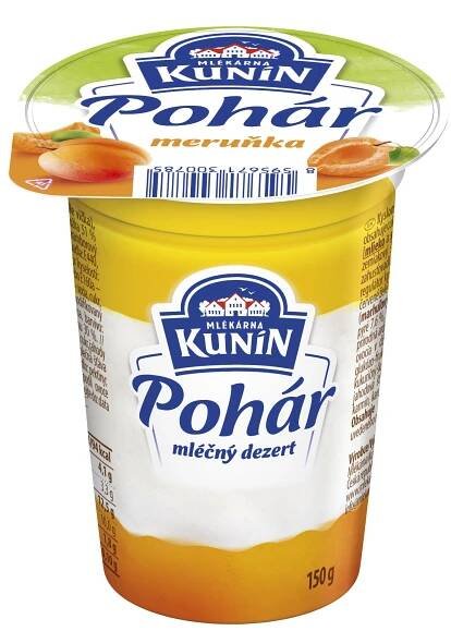 Mlékárna Kunín Pohár s meruňkovou příchutí