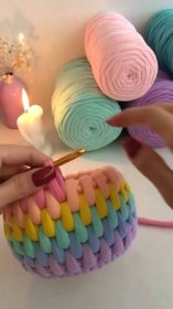 Diy Crochet Projects, Crochet Crafts, Yarn Crafts, Easy Crochet, Crochet Bag, Sewing Projects, Paper Crafts, Crochet Clothes, Macrame Projects Ideas
