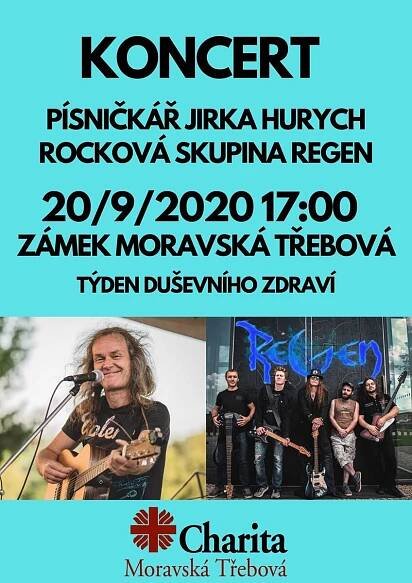 Koncert písničkáře Jirky Hurycha a rockové skupiny ReGen