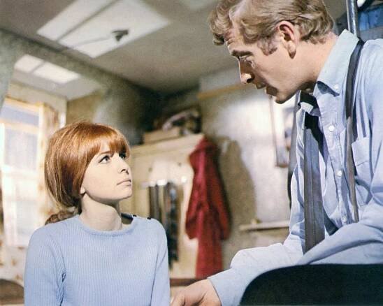 The actress and Michael Caine in 'Alfie' 1966