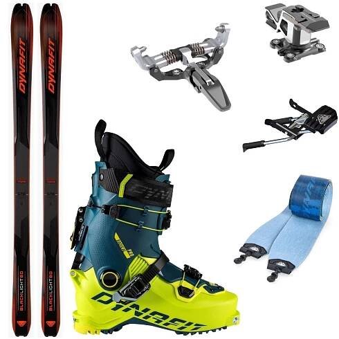 Skialpový set DYNAFIT Blacklight 80 s pásy + vázání Superlite 150 + lyžáky Dynafit Radical Pro