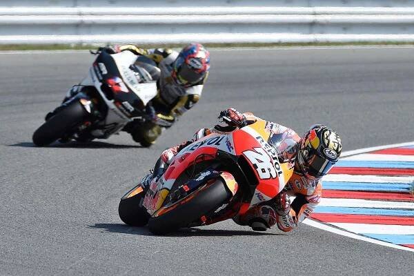 Sobotní kvalifikace na Grand Prix ČR - Dani Pedrosa a Karel Abraham