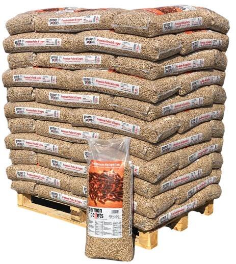 Dřevěné pelety GERMAN PELLETS ENplus A1 - 825 / 990 kg paleta | PALIVA ZDEMAR