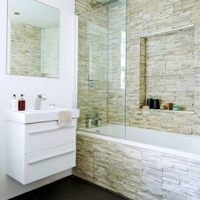 bathroom tile ideas Stone Tile Bathroom, Modern Bathroom Tile, Bathroom ...