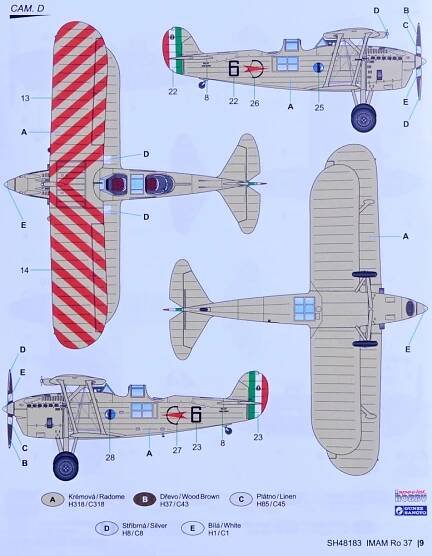 MODELIMEX Online Shop | 1/48 IMAM (Romeo) Ro-37 'A.30 Engine' (4x camo) | váš spolehlivý modelářský obchod 