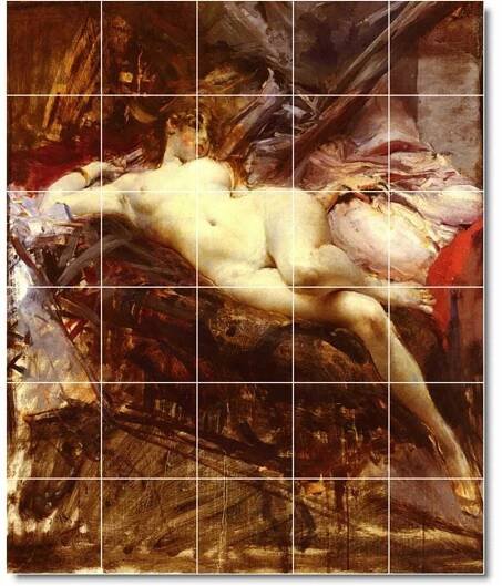 giovanni boldini nude painting ceramic tile mural p00641