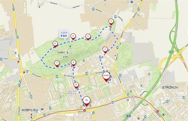 mapa Ježíškova cesta