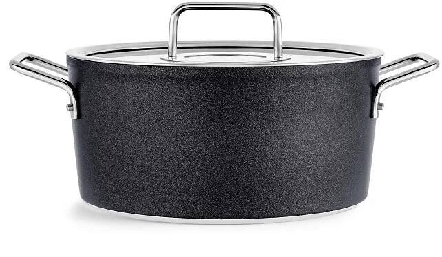 HRNEC, hliník, 24 cm  - černá, Basics, kov/sklo (24cm) - Fissler