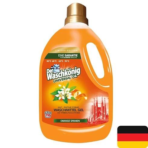 Waschkönig prací gel 110 dávek Universal Orange Spanien 3,305 l