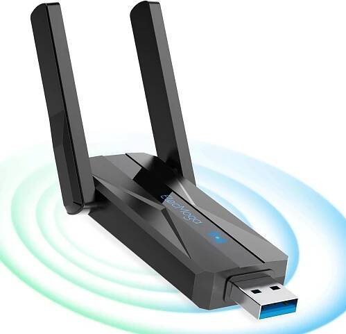 Duální Wi-Fi USB adaptér ElecMoga/1300mbps/2,4GHz/5G /Od 1Kč