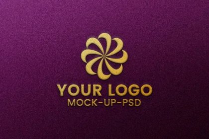 Embroidered Stitched Logo Mockup on Pink Fabric