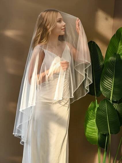 short bride veil – Adela Designs