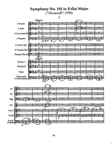 Symphony No.103 in E-flat major, Hob.I:103 (Haydn, Joseph) – IMSLP