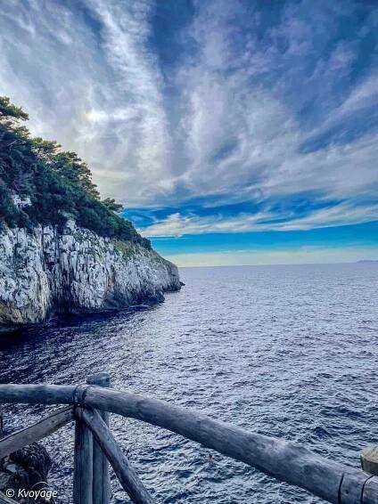 View of entrance to Blue Grotto