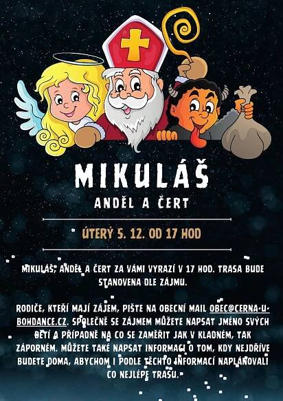 Mikuláš, čert a anděl