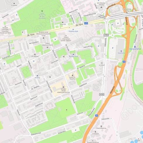 Ostrava - Modern Atlas Vector Map | Boundless Maps