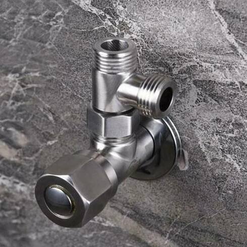 Záchodový přepínací ventil Měď G1/2" T-ventil Bidet Sprej Sprchová armatura Vodní ohřívač Živé pokovování spojů Třícestné zařízení