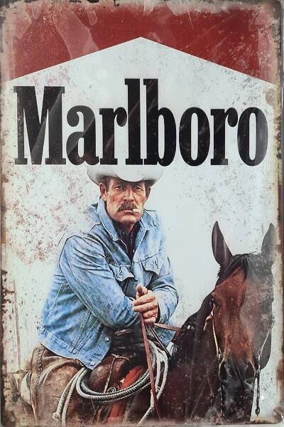 PLECHOVÁ CEDULE VĚTŠÍ MARLBORO MAN