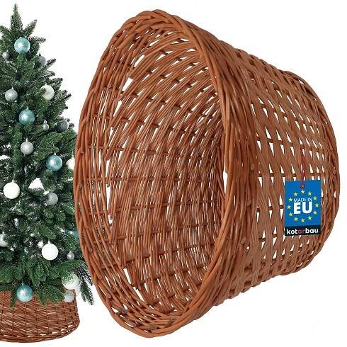 Koš z proutí ø45 cm na stojan pod vánoční stromek boho - Barva přírodní