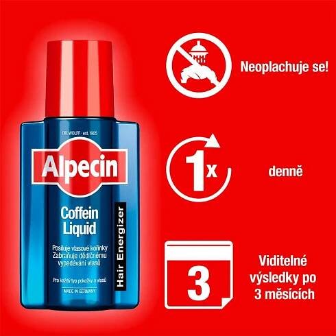 Alpecin Coffein Liquid Extra silné tonikum proti padání vlasů 200 ml