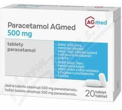PARACETAMOL AGMED 500MG TBL NOB 20