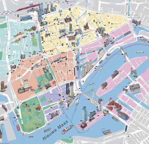Rotterdam na mapě