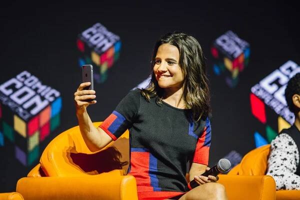 Netflix Panel @ CCXP 2016, Brazil Comic Con in São Paulo. Bianca Comparato, 3%. (photo Pedro Saad/Netflix)