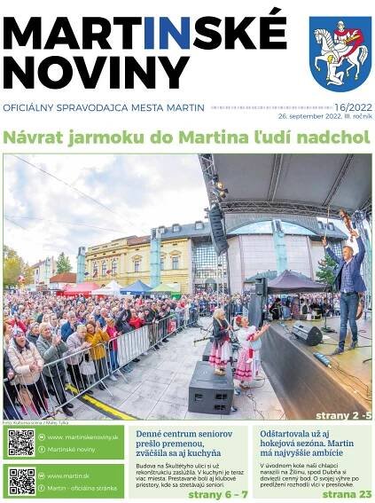 Martinské noviny č.16/2022 – Martinské noviny