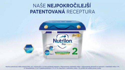 NUTRILON 2 PROFUTURA s naší nejpokročilejší patentovanou recepturou