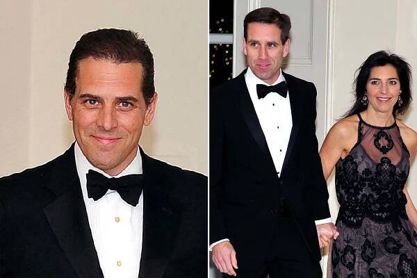 Hunter Biden arrives with his wife, Kathleen Biden, for the Official Dinner in honor of Prime Minister David Cameron