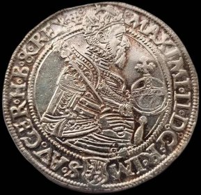 Stříbrný 60 krejcar 1568 Maximilián. Jáchymov.