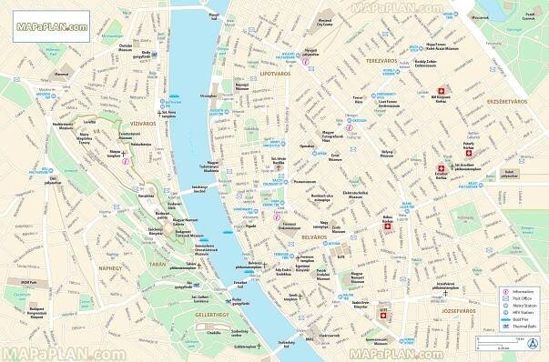 Map of Budapest walking: walking tours and walk routes of Budapest